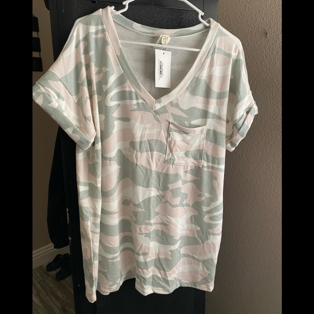 Flamingo Camo Top